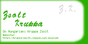 zsolt kruppa business card